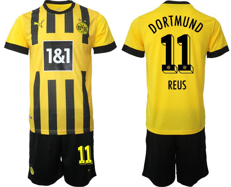 Men 2022-2023 Club Borussia Dortmund home yellow #11 Soccer Jersey